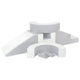 Foam blokken - met hoepel en glijbaan - 7 delig - grijs