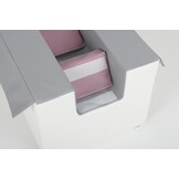 Foam blokken - met hoepel en glijbaan - 7 delig - oudroze grijs