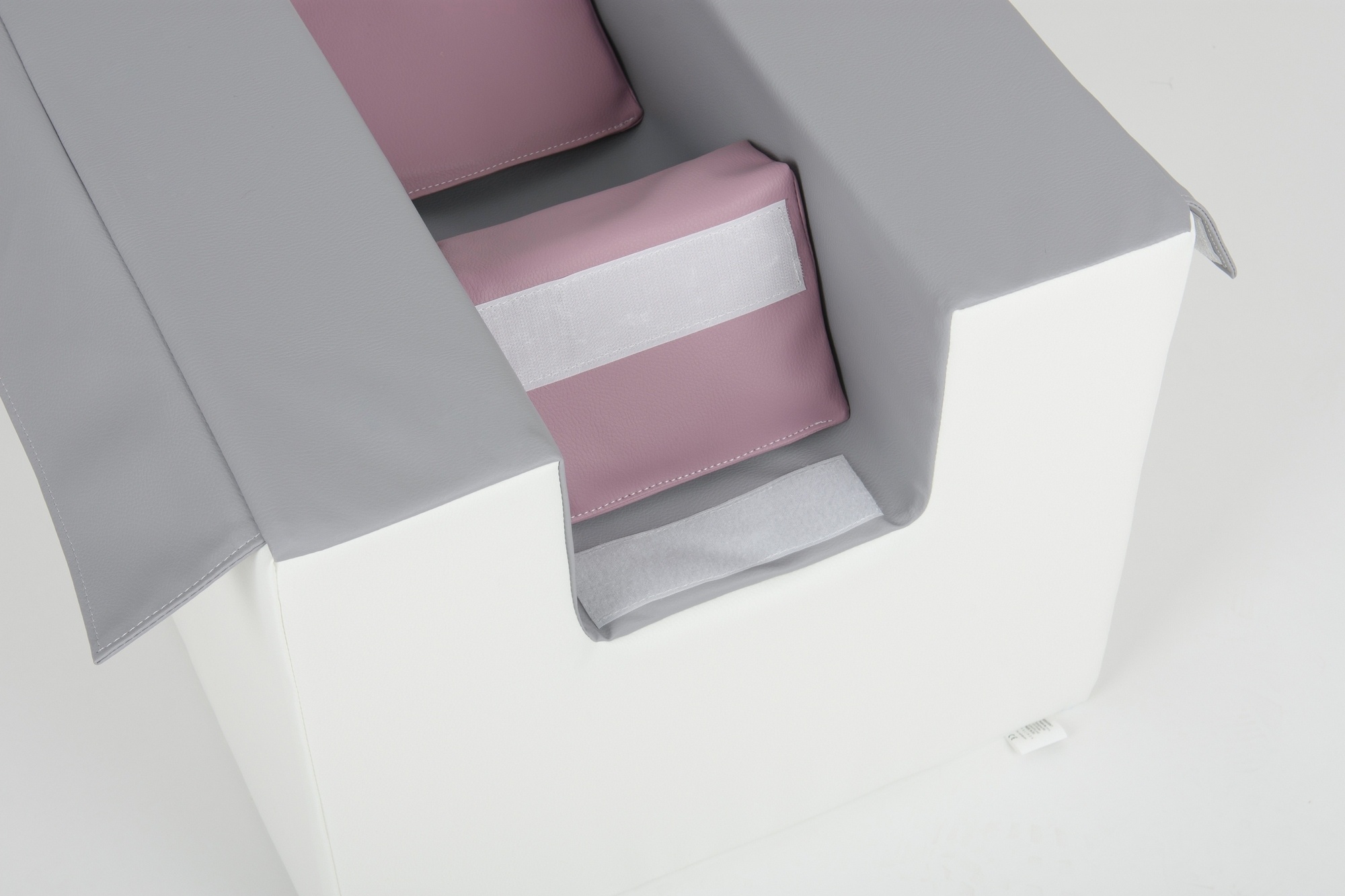 Foam blokken - met hoepel en glijbaan - 7 delig - oudroze grijs