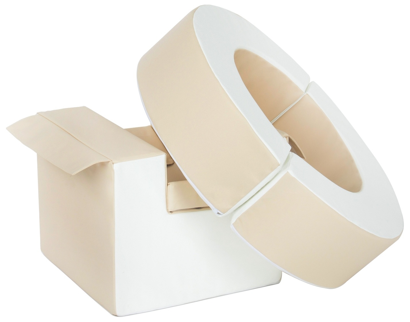 Foam blokken - hoepel - Ø 78 cm - 3 delig - beige