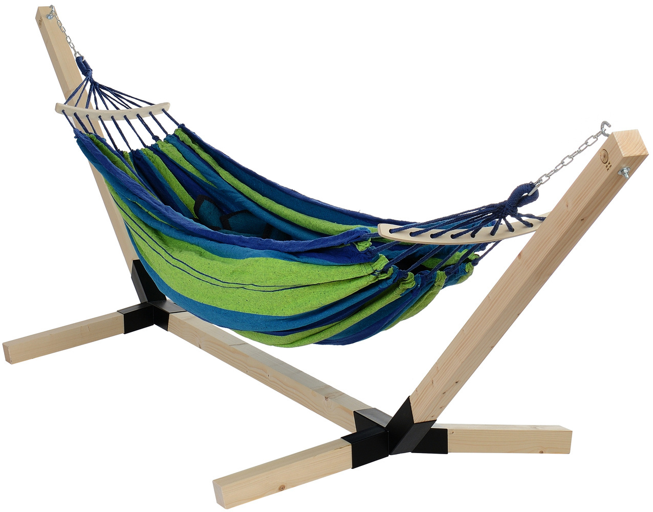 Standaard hangmat - XXL - tot 150 kg - hout