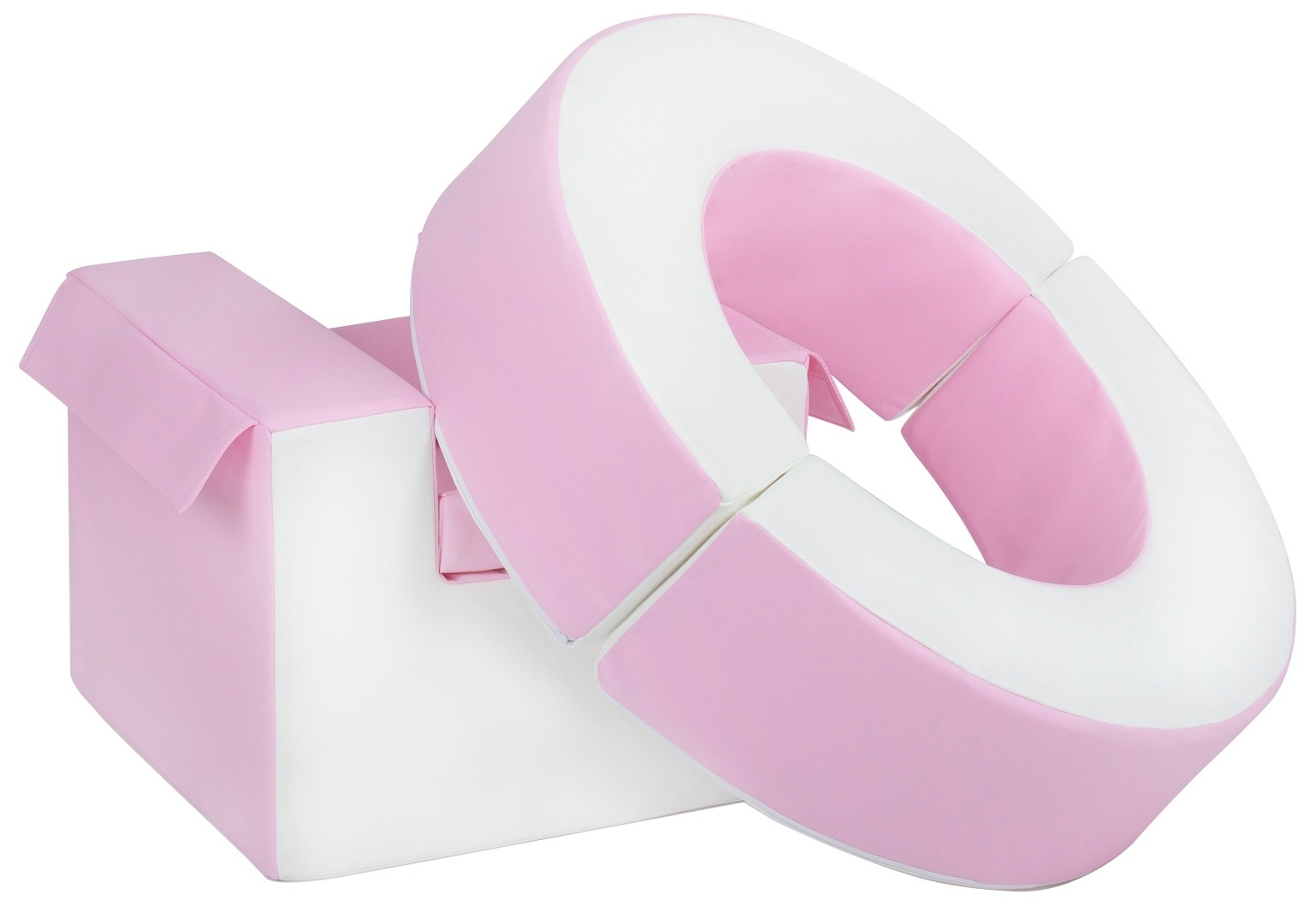 Foam blokken - hoepel - Ø 78 cm - 3 delig - roze