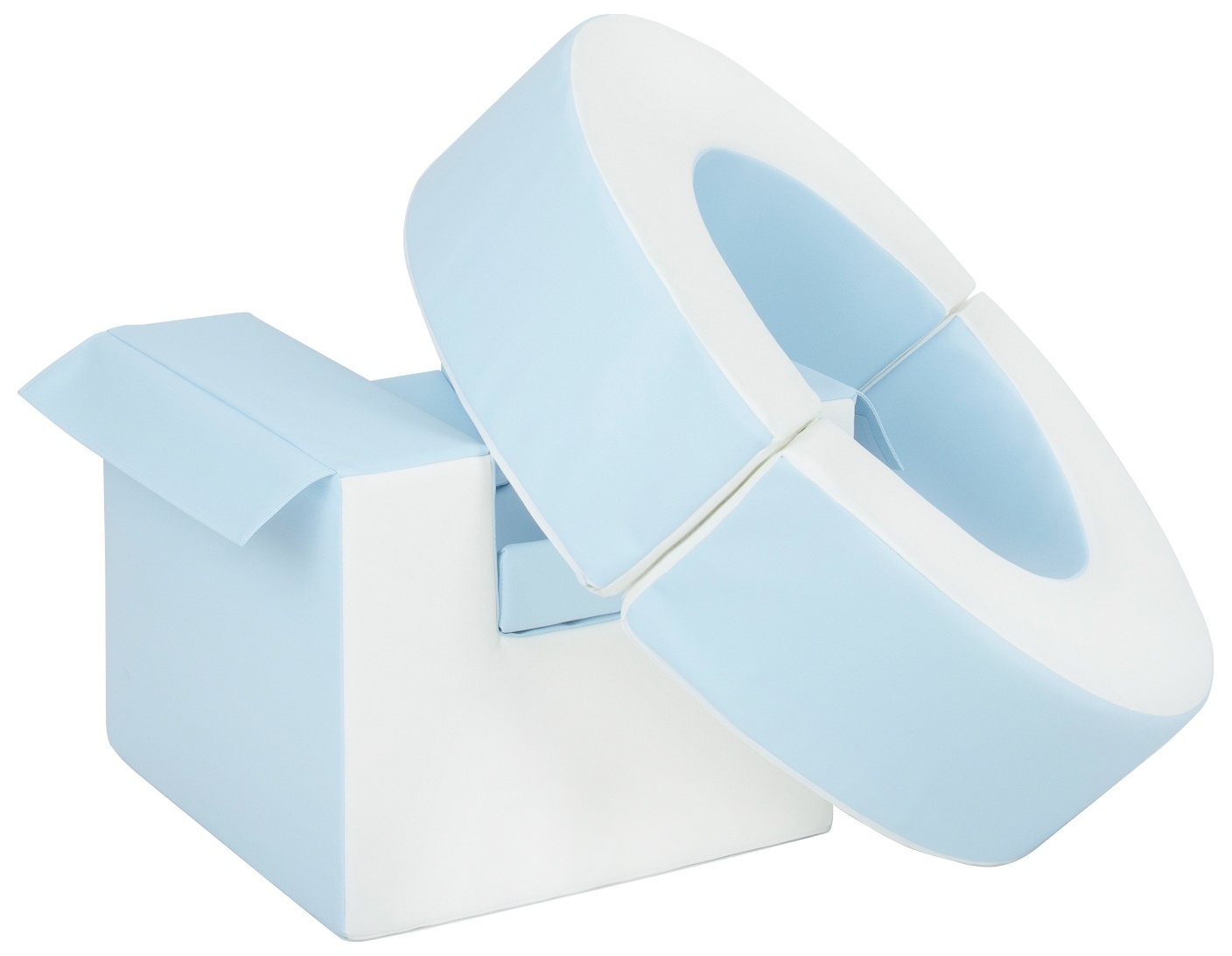 Foam blokken - hoepel - Ø 78 cm - 3 delig - blauw