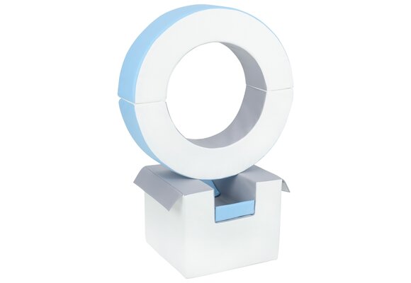 Foam blokken - hoepel - Ø 78 cm - 3 delig - blauw grijs