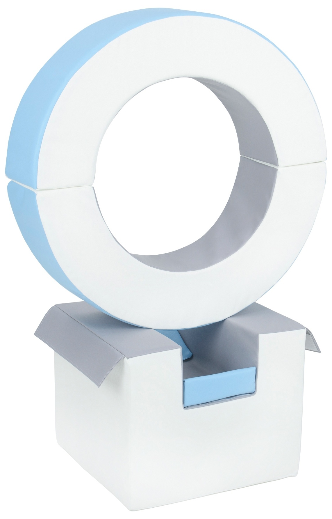 Foam blokken - hoepel - Ø 78 cm - 3 delig - blauw grijs