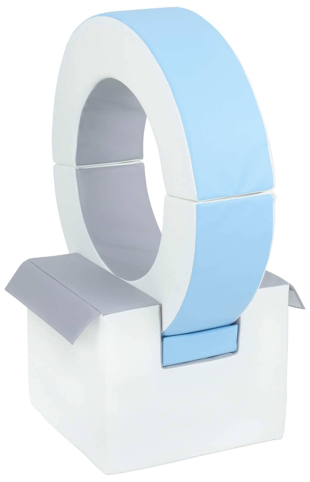 Foam blokken - hoepel - Ø 78 cm - 3 delig - blauw grijs