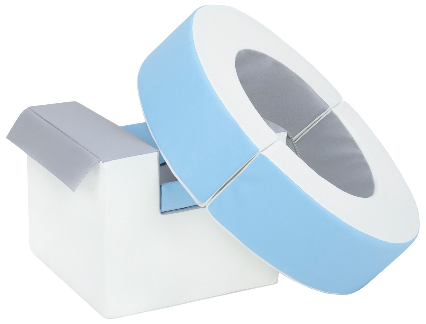 Foam blokken - hoepel - Ø 78 cm - 3 delig - blauw grijs