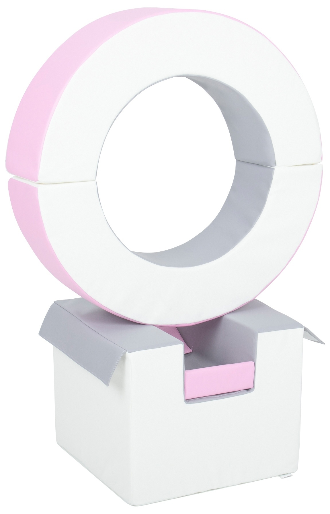 Foam blokken - hoepel - Ø 78 cm - 3 delig - roze grijs