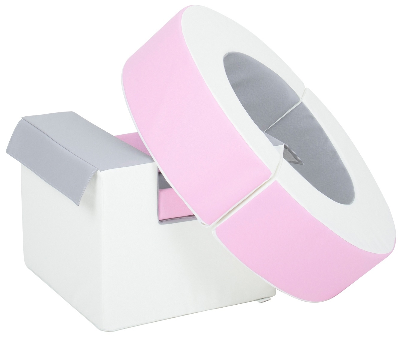 Foam blokken - hoepel - Ø 78 cm - 3 delig - roze grijs