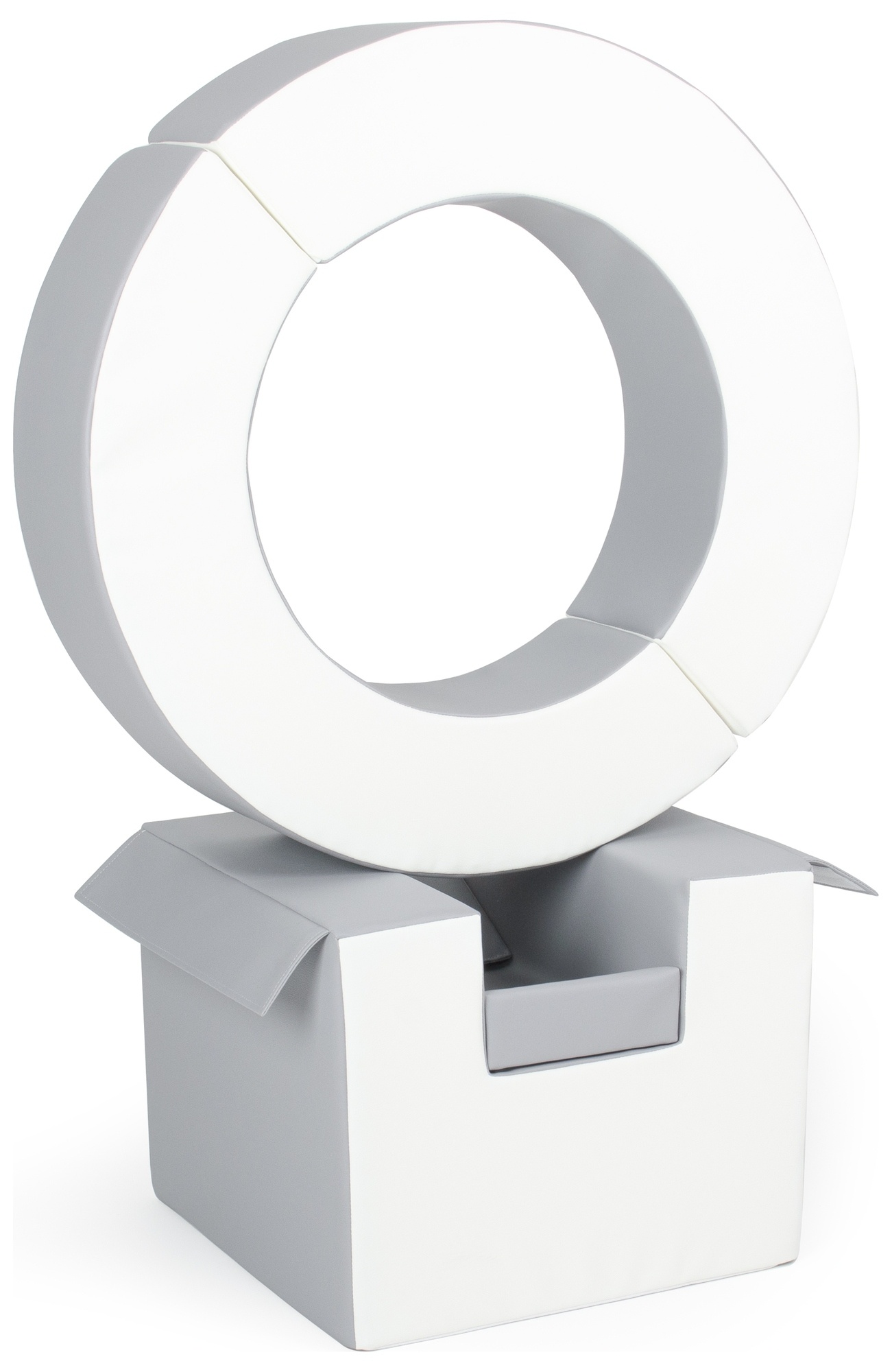 Foam blokken - hoepel - Ø 78 cm - 3 delig - grijs