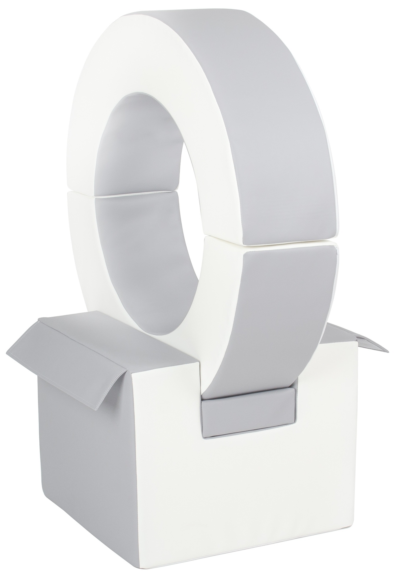 Foam blokken - hoepel - Ø 78 cm - 3 delig - grijs