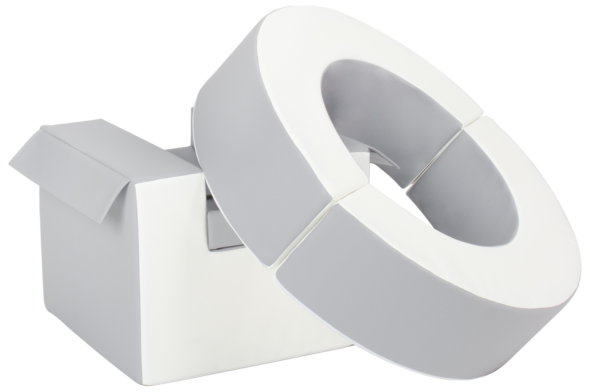 Foam blokken - hoepel - Ø 78 cm - 3 delig - grijs