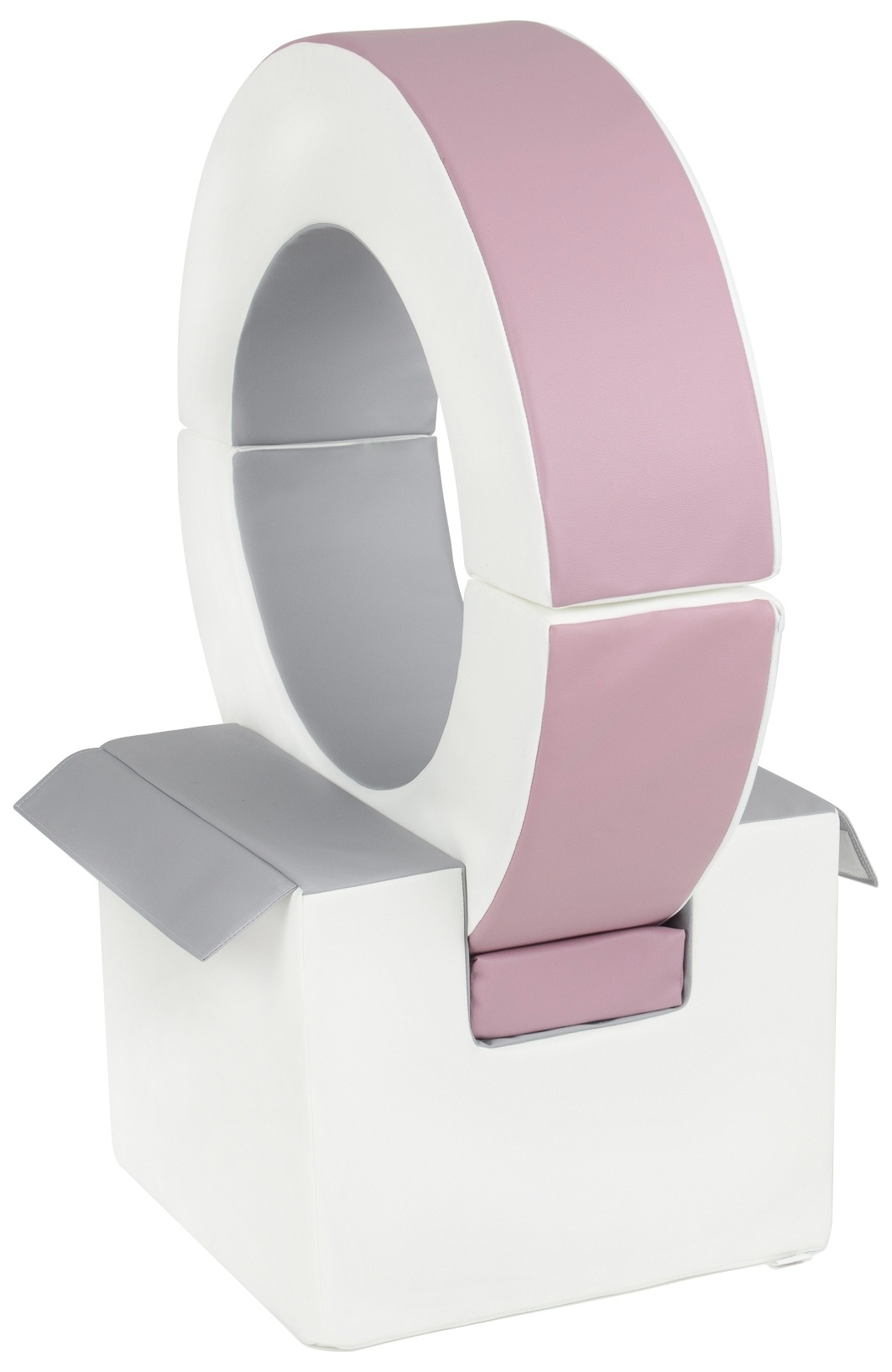 Foam blokken - hoepel - Ø 78 cm - 3 delig - oudroze grijs