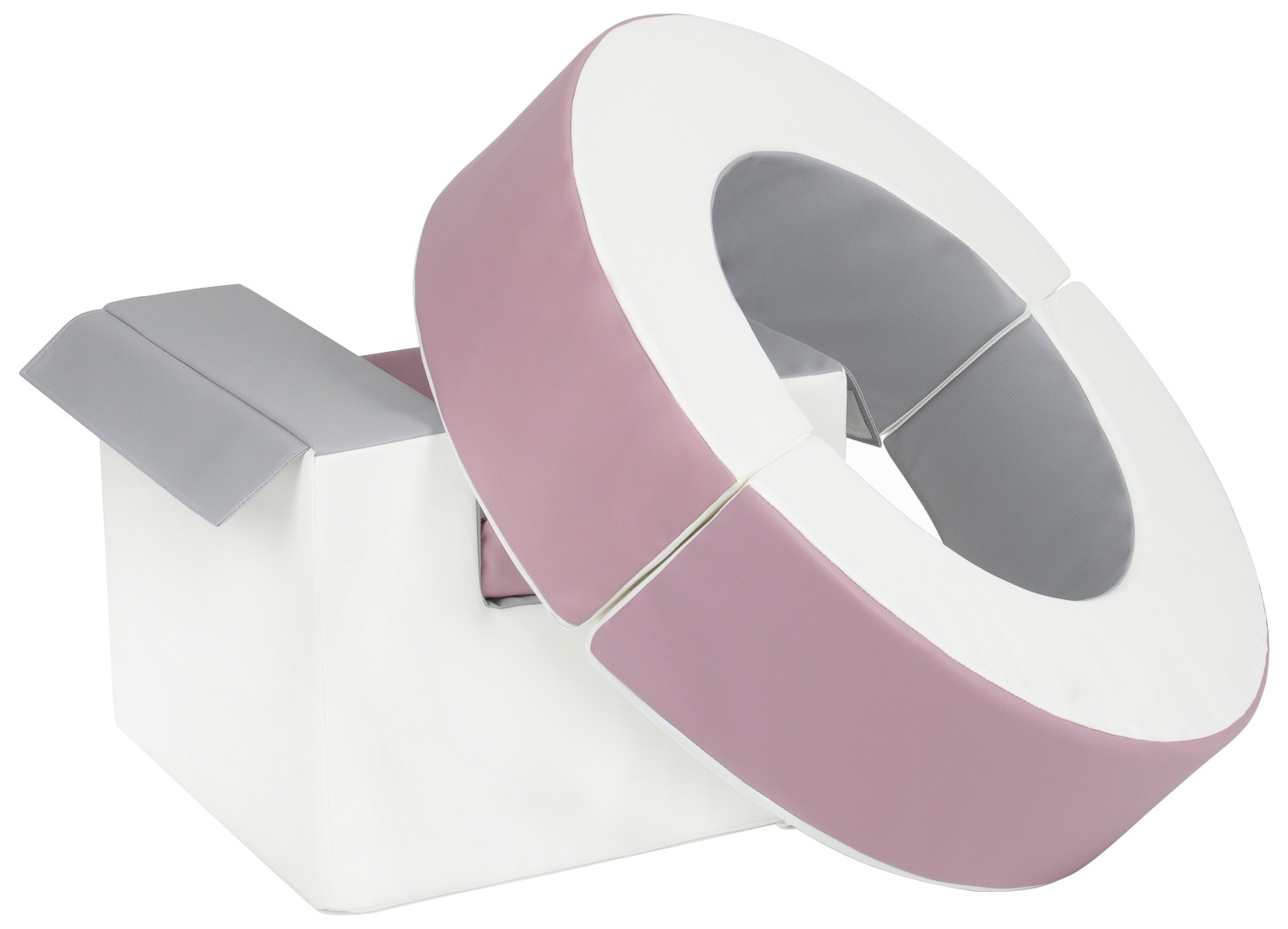 Foam blokken - hoepel - Ø 78 cm - 3 delig - oudroze grijs