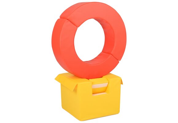 Foam blokken - hoepel - Ø 78 cm - 3 delig - oranje geel