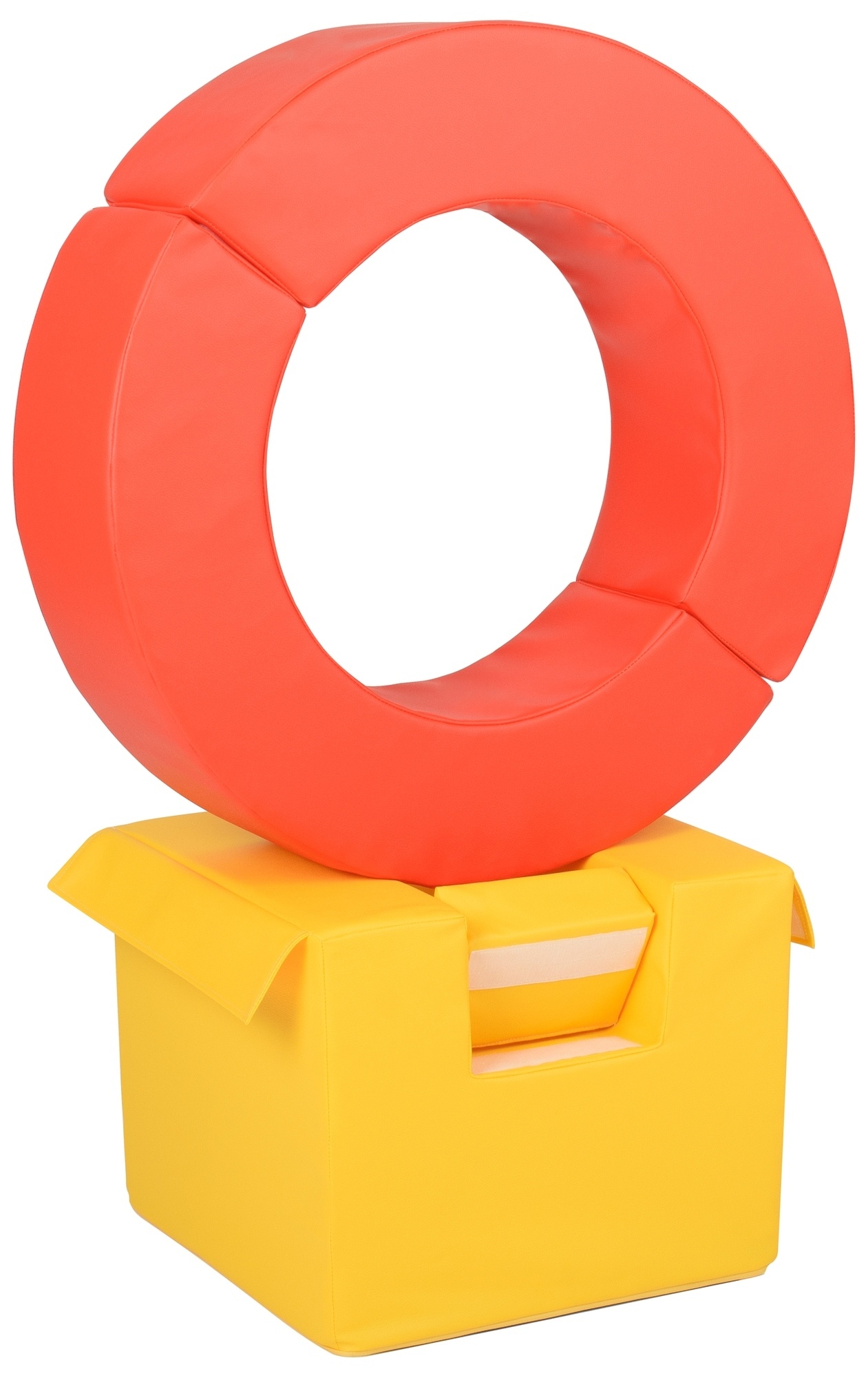 Foam blokken - hoepel - Ø 78 cm - 3 delig - oranje geel