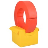 Foam blokken - hoepel - Ø 78 cm - 3 delig - oranje geel