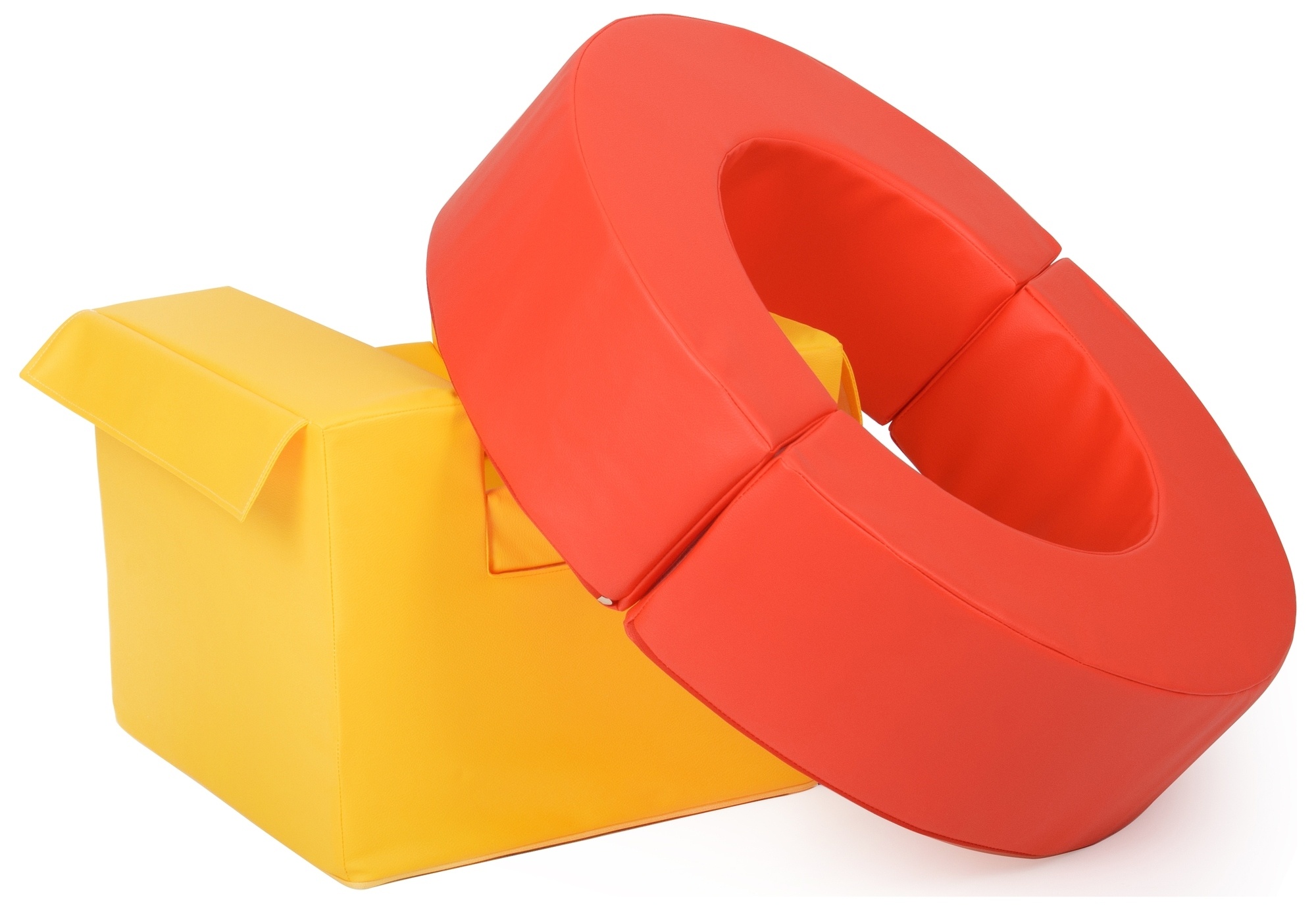 Foam blokken - hoepel - Ø 78 cm - 3 delig - oranje geel