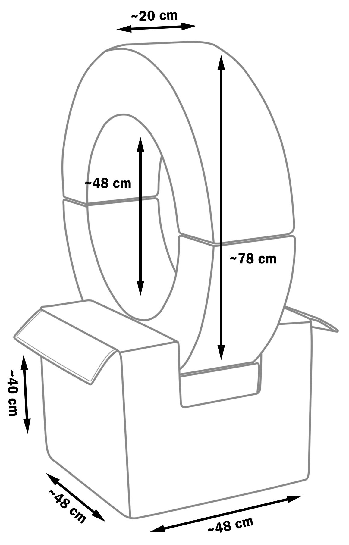 Foam blokken - hoepel - Ø 78 cm - 3 delig - pastelkleuren