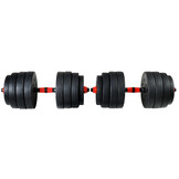 Verstelbare dumbbells - 40 kg - 2x20 kg - zwart rood