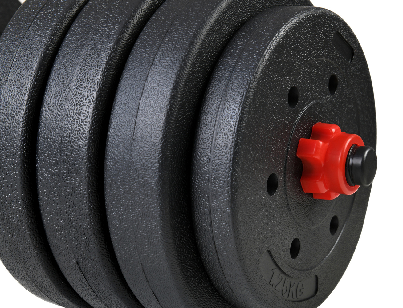 Verstelbare dumbbells - 40 kg - 2x20 kg - zwart rood
