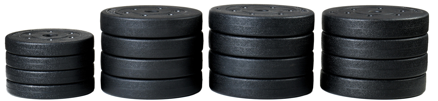 Verstelbare dumbbells - 40 kg - 2x20 kg - zwart rood