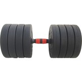 Halterset - verstelbare dumbbellset - 50 kg - zwart rood