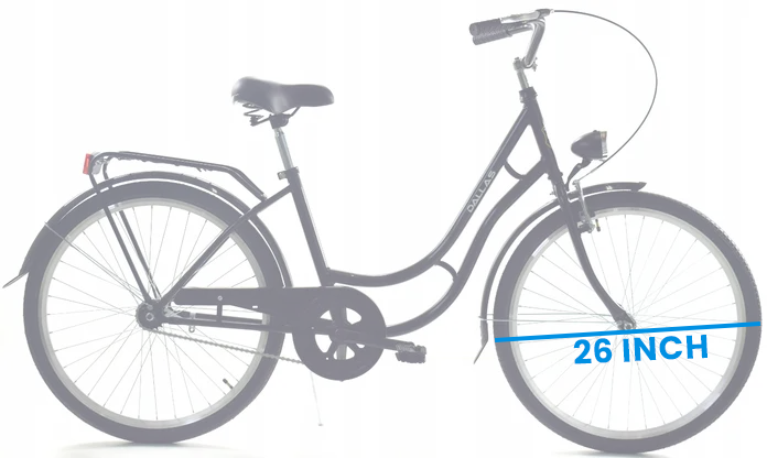 Meisjesfiets - 26 inch fiets - retro - zwart