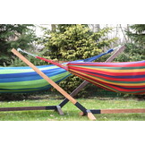 Hangmat - 200 x 85 cm – katoen - rood gestreept