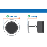 Rand afdekking trampoline - Blauw - 244 cm