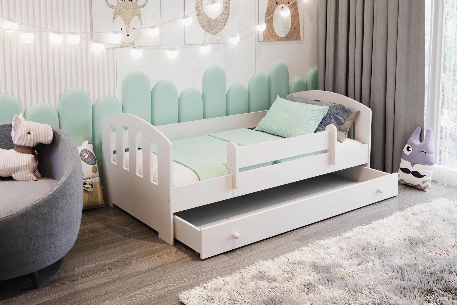 Peuterbed FELIX - met lade - 160x80 cm - wit