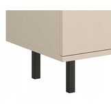 Tv meubel FOCUS - 155x40x48 cm - zwarte pootjes - crème