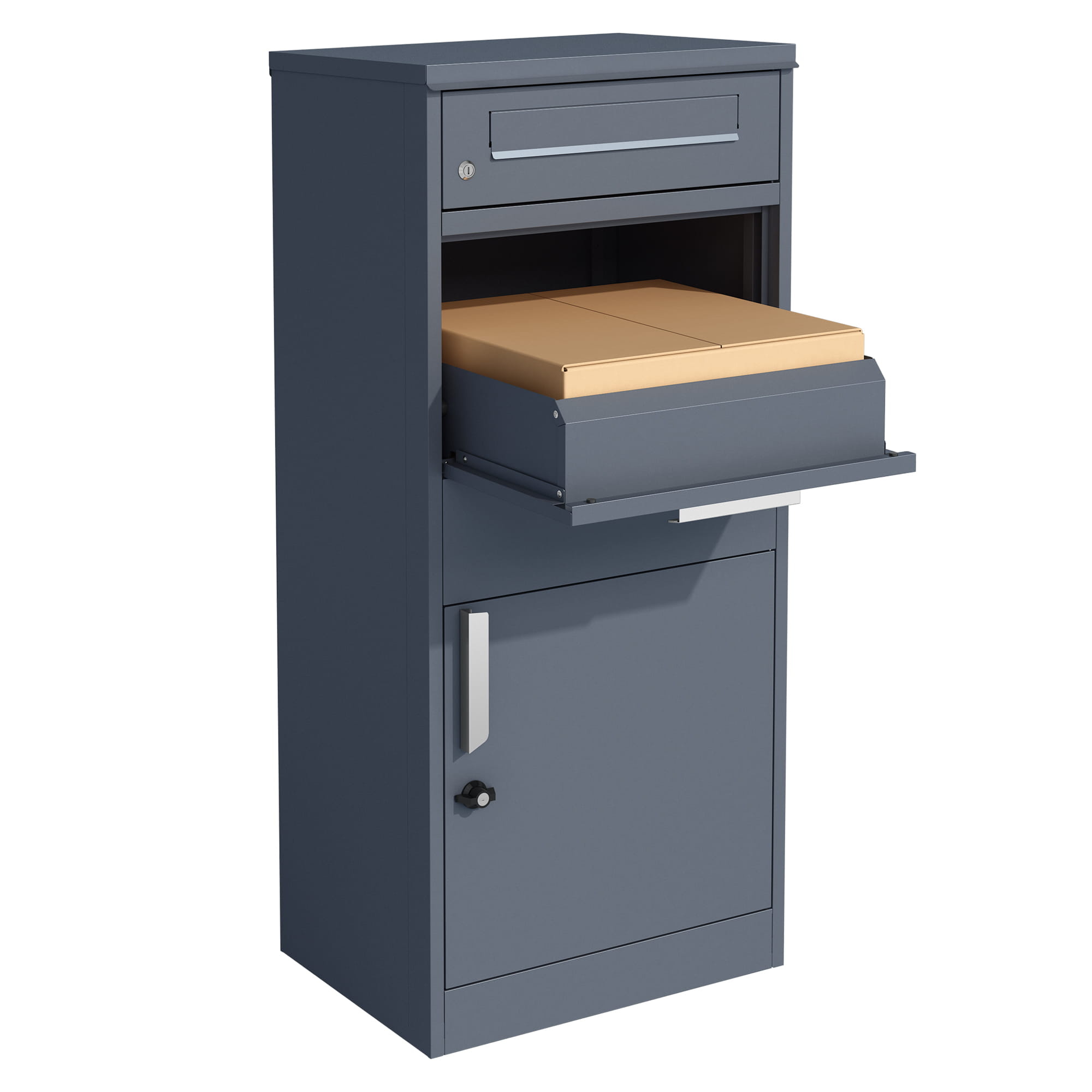 Pakketbrievenbus - 50x38x112 cm - staal - antraciet