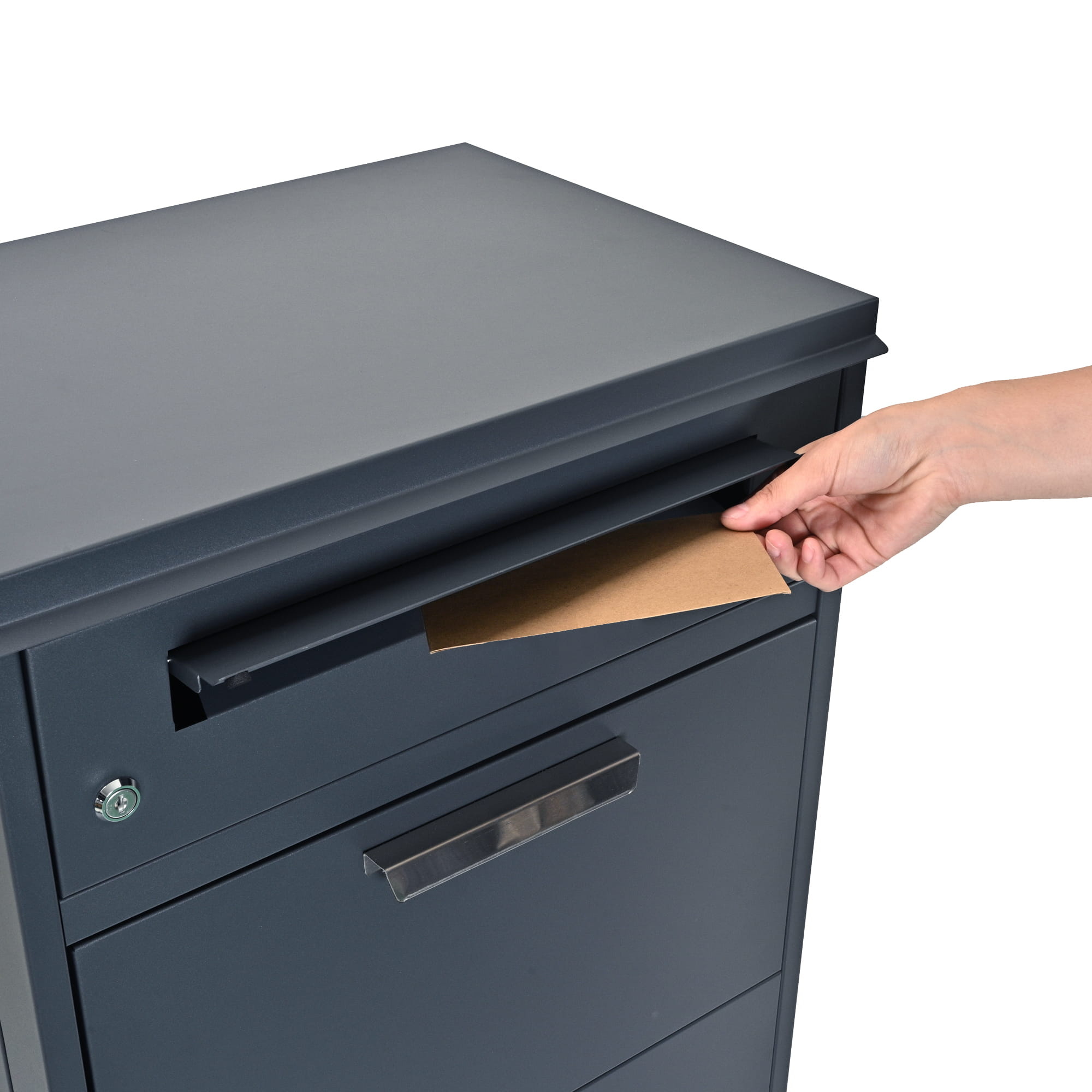 Pakketbrievenbus - 50x38x112 cm - staal - antraciet