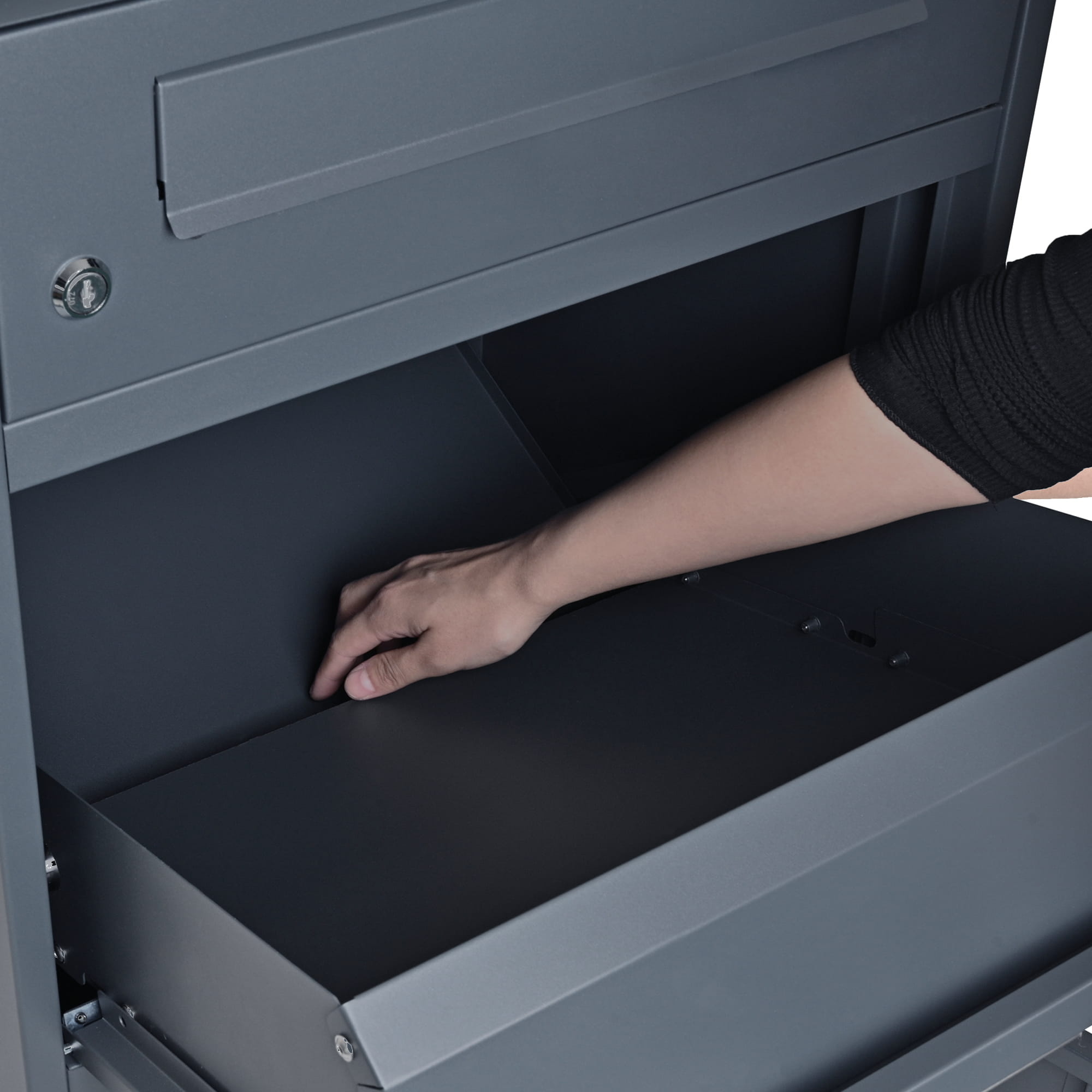 Pakketbrievenbus - 50x38x112 cm - staal - antraciet