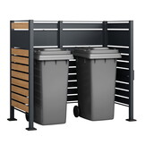 Kliko ombouw - 2 containers - 171x89x150cm - antraciet houtlook