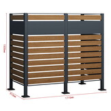 Kliko ombouw - 2 containers - 171x89x150cm - antraciet houtlook