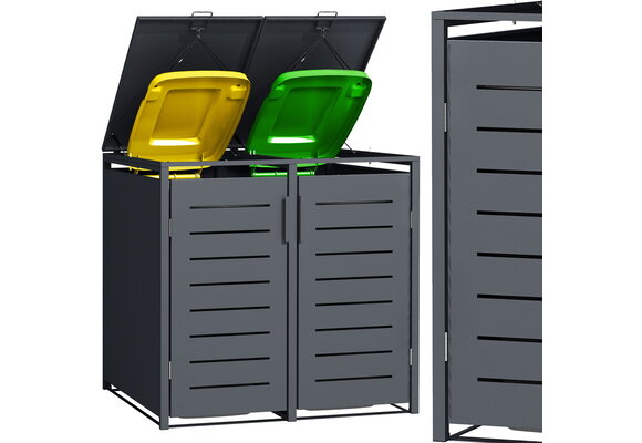 Container ombouw - 2 containers - 132x80x116cm - antraciet