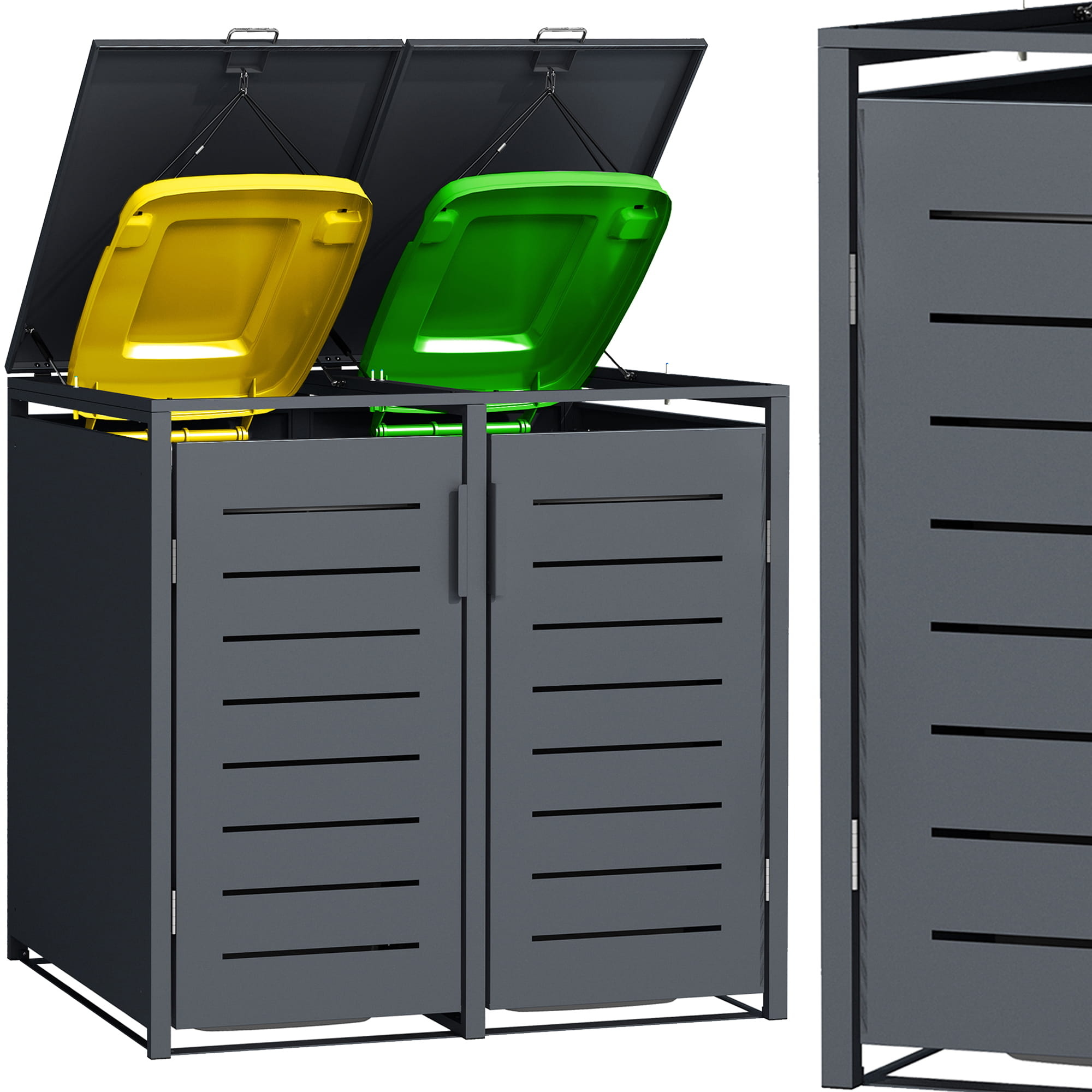 Container ombouw - 2 containers - 132x80x116cm - antraciet