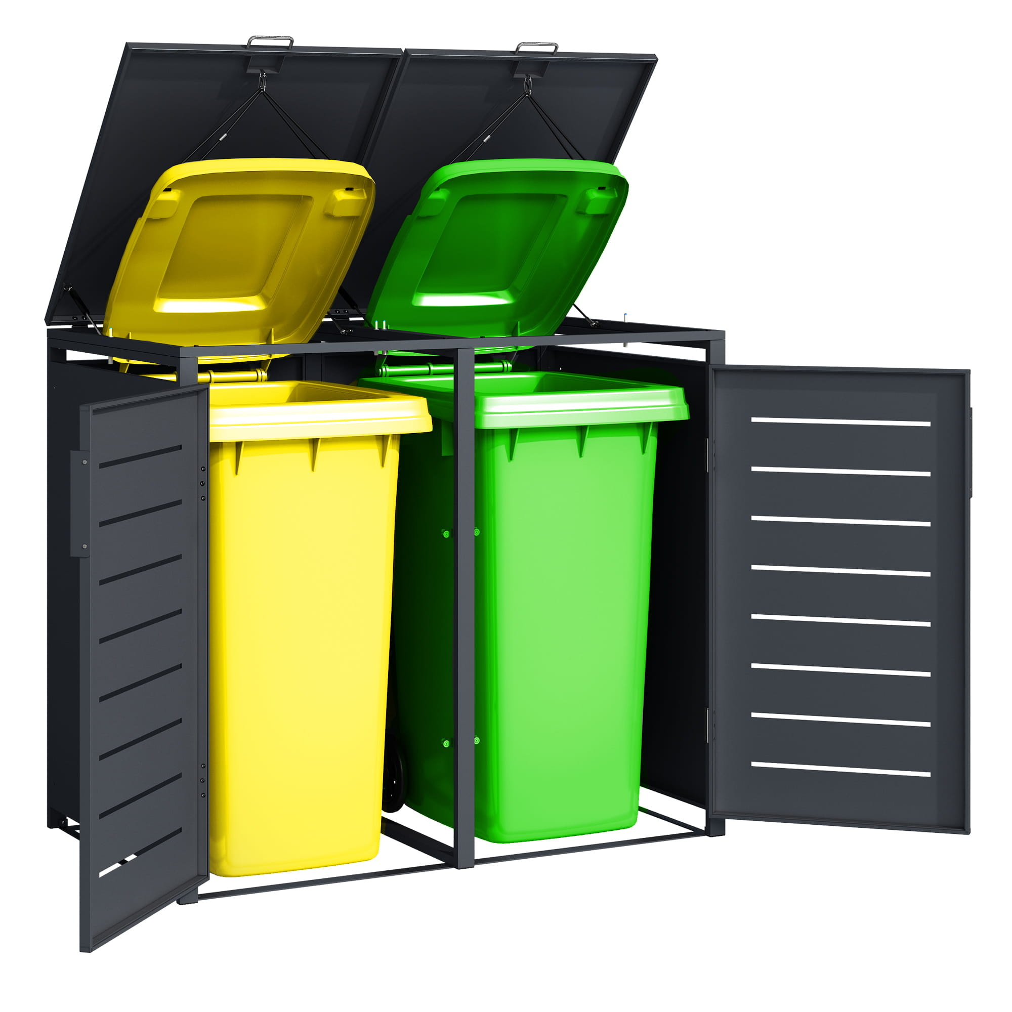 Container ombouw - 2 containers - 132x80x116cm - antraciet