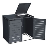 Container ombouw - 2 containers - 132x80x116cm - antraciet