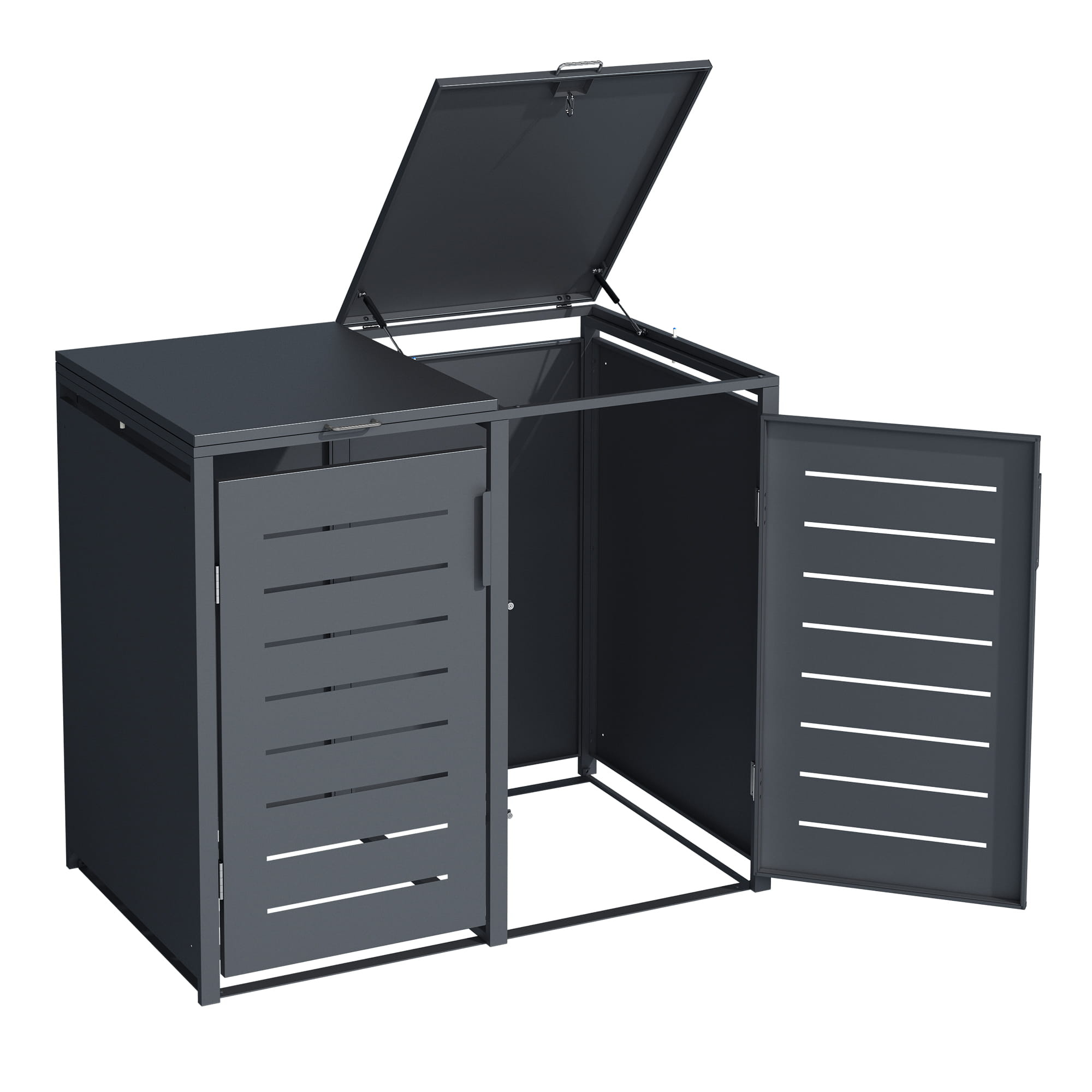 Container ombouw - 2 containers - 132x80x116cm - antraciet