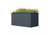 Plantenbak buiten - 150x75x77cm - staal - antraciet