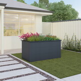 Plantenbak buiten - 150x75x77cm - staal - antraciet