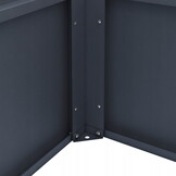 Plantenbak buiten - 150x75x77cm - staal - antraciet