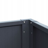 Plantenbak buiten - 150x75x77cm - staal - antraciet