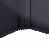 Plantenbak buiten - 200x75x77cm - staal - antraciet houtlook