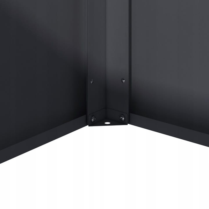 Plantenbak buiten - 200x75x77cm - staal - antraciet houtlook