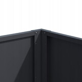 Plantenbak buiten - 200x75x77cm - staal - antraciet houtlook