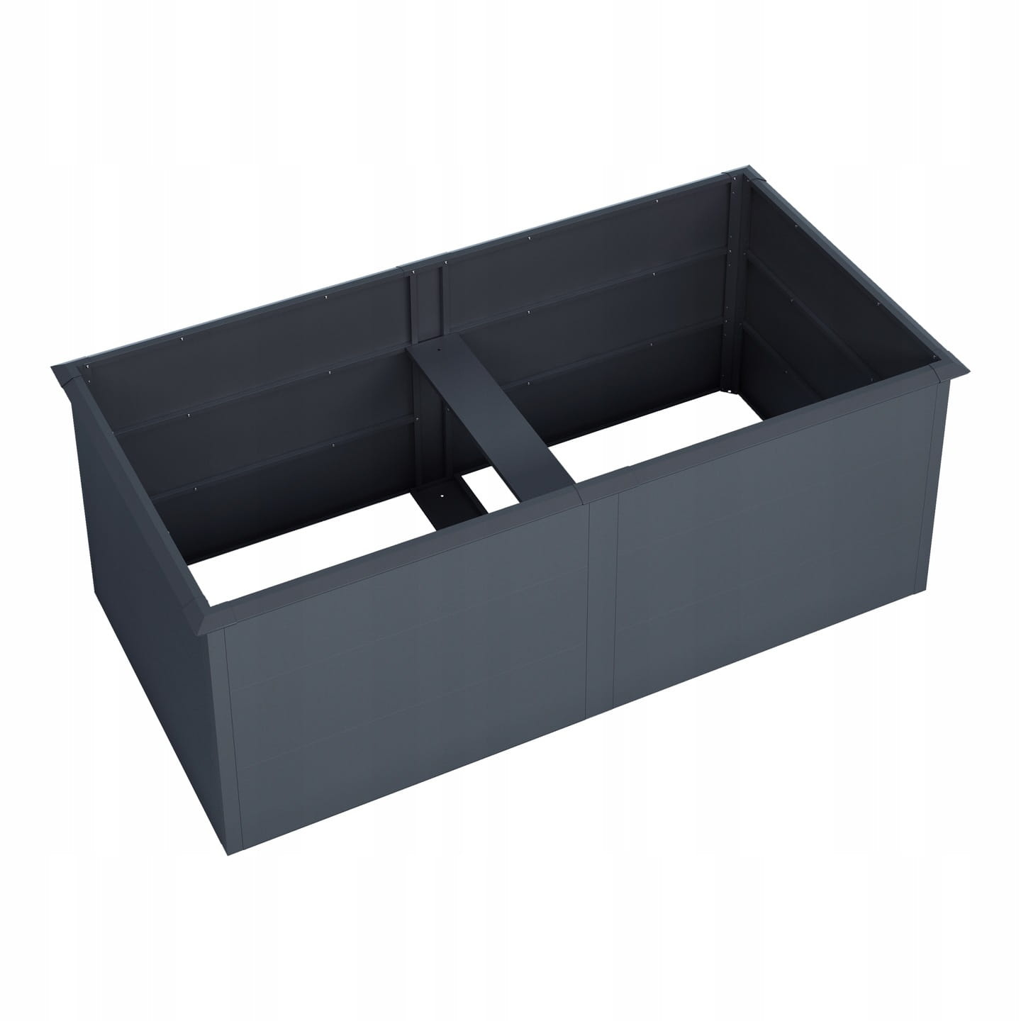 Plantenbak buiten - 200x75x77cm - staal - antraciet